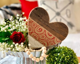 Farmhouse Decor 8” Barn Wood Heart