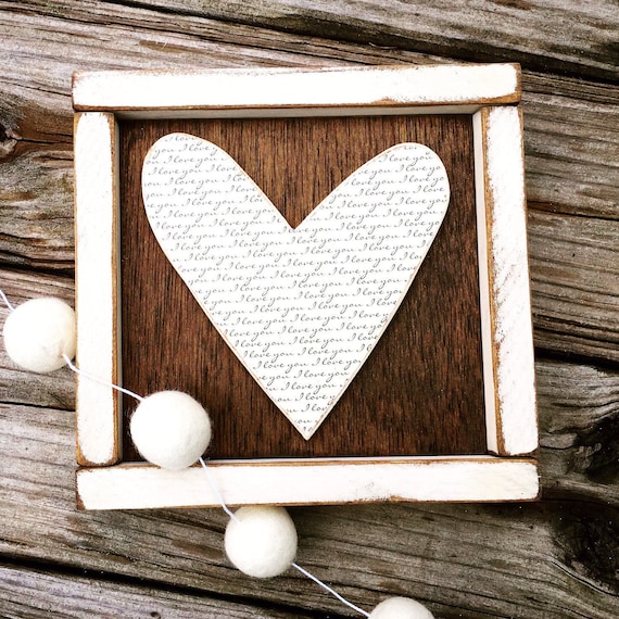 Madera Corazon Pared Arte Signo De Madera Galeria De Madera Etsy