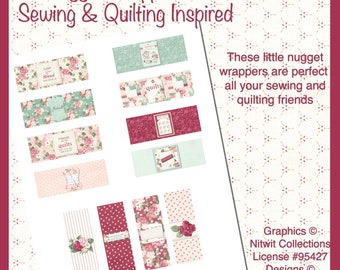 E129- Nugget Wrappers- Sewing & Quilting Inspired-Digital Download