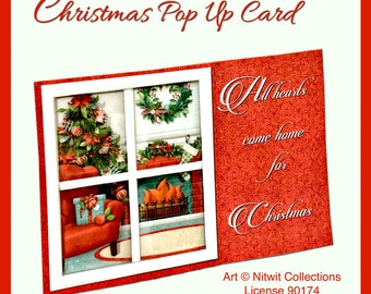 E 101-Christmas Pop Up Card- Digital Download