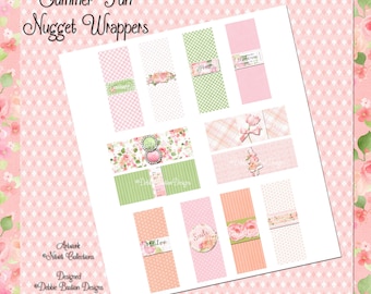 E39-Summer Fun Nugget Wrappers -Digital Download