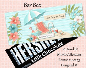 172 -Seabreeze Chocolate Bar Box - digital download