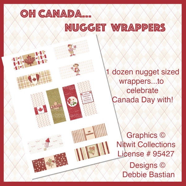 E136-Oh Canada Nugget Wrappers -Digital Download