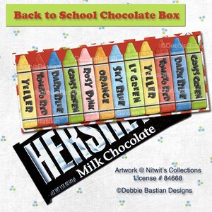 Back to School Chocolate Box - digital download