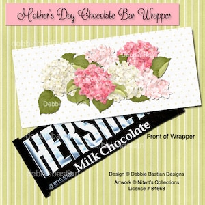 E32-Mother&#39;s Day Chocolate Bar Wrapper-Digital Download
