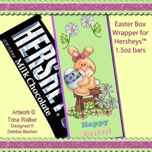 E 164 Easter Candy Box Wrapper  digital download