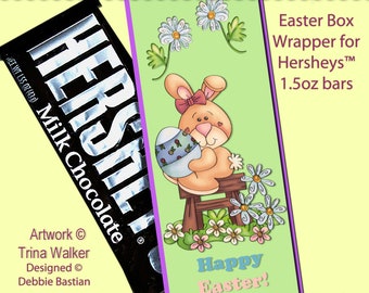 E 164 Easter Candy Box Wrapper  digital download