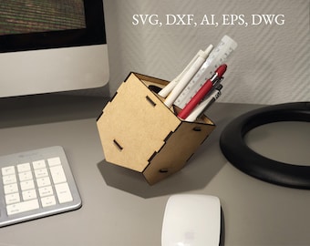 Pen holders · Laser cutting files · SVG dxf AI eps DWG