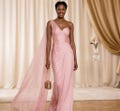 Pink Prom Dress Chiffon Gown, Sweetheart Formal Dress, Long Bridesmaid Dress, Elegant Wedding Guest Gown product logo