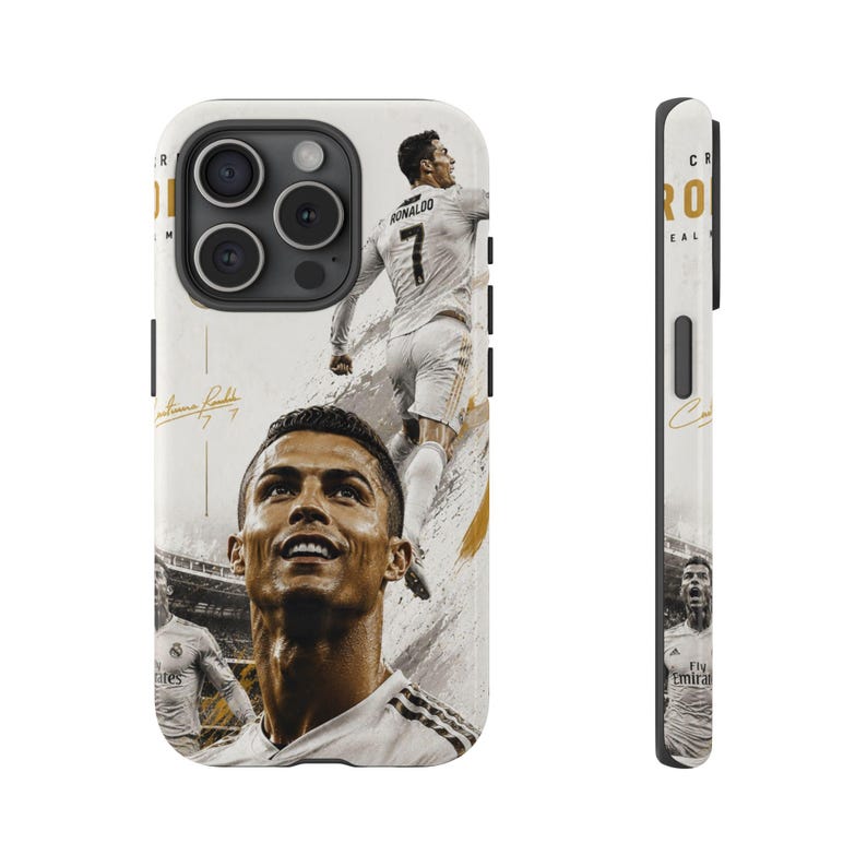 Cristiano Ronaldo Real Madrid Phone Case | CR7 Football Legend Case for iPhone Samsung | Luxury Soccer Tough Cover image 5