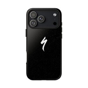 Specialized Logo Phone Case | Minimal Black Cycling iPhone Case | MTB Rider Cover | Bicycle Aesthetic Gift image 7