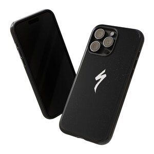 Specialized Logo Phone Case | Minimal Black Cycling iPhone Case | MTB Rider Cover | Bicycle Aesthetic Gift image 5