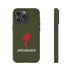 Specialized Bike Logo Phone Case | Olive Green Cycling Case for iPhone & Samsung Google Pixel | MTB Road Bike Rider Gift image 6