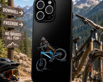 MTB Downhill Rider Phone Case | Trek Mountain Bike Case | Extreme Cycling iPhone Samsung Google Cover | MTB Sports Tough Case