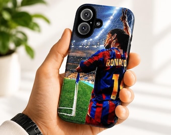 Ronaldinho Celebration Phone Case | Brazilian Football Legend Soccer Aesthetic Tough Case for Iphone Samsung Google