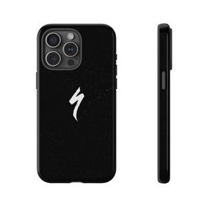 Specialized Logo Phone Case | Minimal Black Cycling iPhone Case | MTB Rider Cover | Bicycle Aesthetic Gift image 6