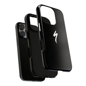 Specialized Logo Phone Case | Minimal Black Cycling iPhone Case | MTB Rider Cover | Bicycle Aesthetic Gift image 8
