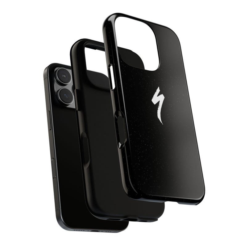 Specialized Logo Phone Case | Minimal Black Cycling iPhone Case | MTB Rider Cover | Bicycle Aesthetic Gift image 8