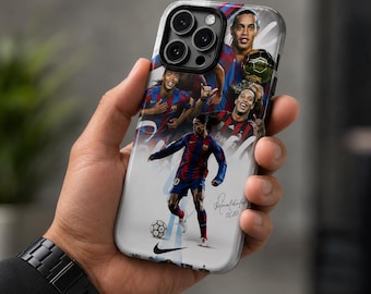 Ronaldinho Collage Phone Case | Brazilian Soccer Legend Barcelona Football Aesthetic Tough Case