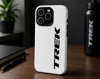 Trek Logo Phone Case | Minimalist Cycling iPhone Case | MTB Road Bike Cover | Black White Bicycle Aesthetic for Iphone Samsung Google