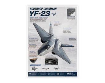 Northrop Grumman YF-23 Poster — Stealth Fighter Prototype Wall Art