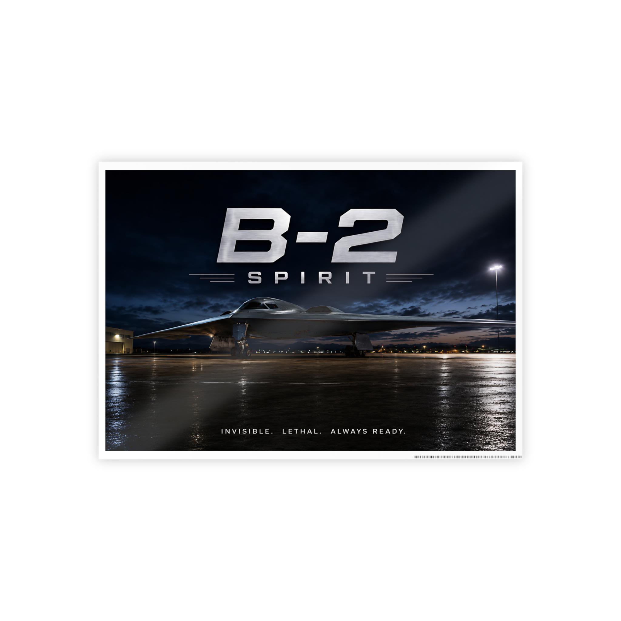 B-2 Spirit Stealth Bomber Poster — Cinematic USAF Wall Art