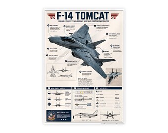 F-14 Tomcat Fighter Poster — Variable-Sweep Fleet Defense Wall Art