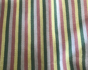 Scout Stripe Mist by Fabricut Velvet Seaglass Mist Beige Stripe Fabric Upholstery Remnant