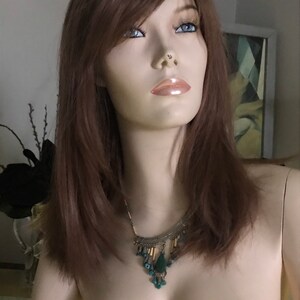 Vintage Jewelry/Turquoise Tribal Bib Necklace/ 1970’s-80’s Costume Jewelry