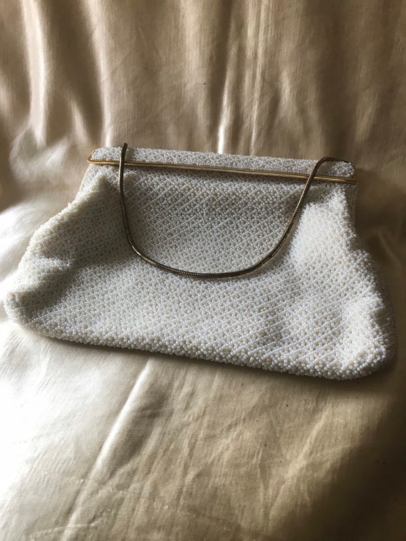 Vintage Beaded Handbag•Wristlet Beaded Purse•Wedd… - image 6