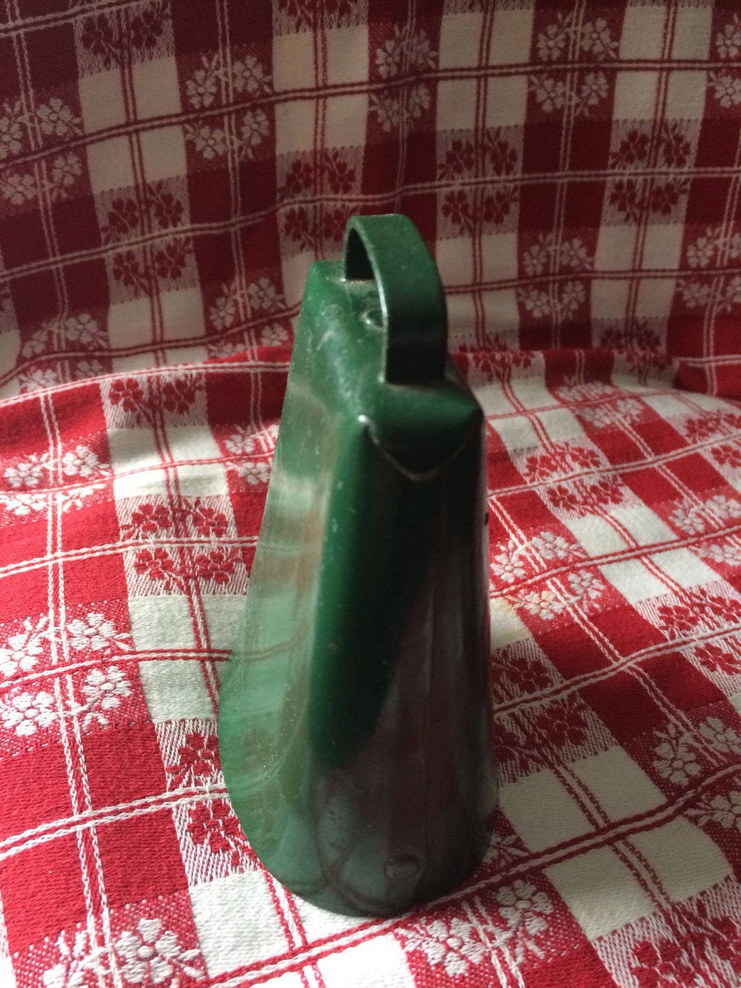 Vintage Cow Bell / Farm Animal Bell / Country Farm Cow Bell / Green ...