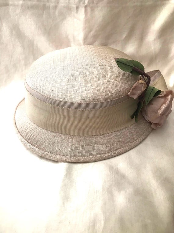 Little Pale Pink Hat • 1940’s -50’s Pillbox Hat •… - image 7