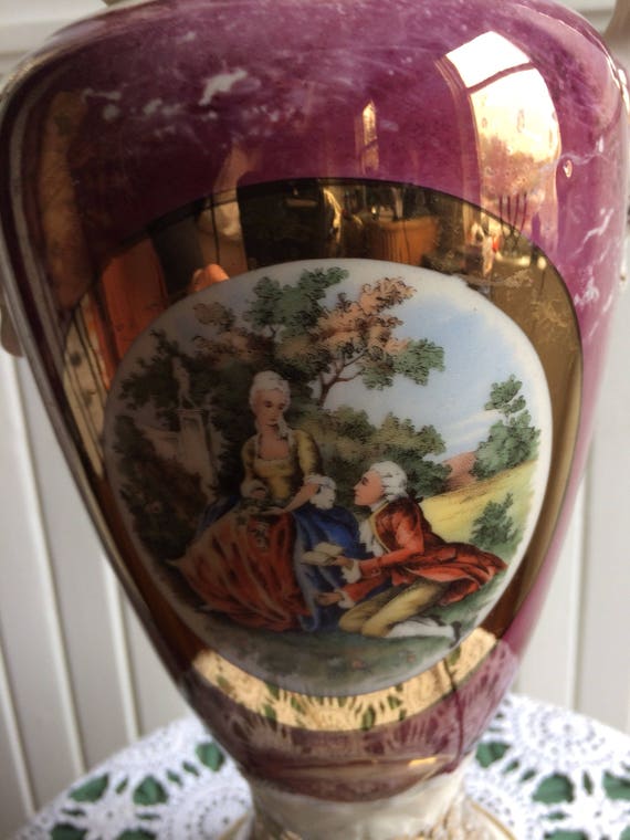 1950 S Home Decor Vintage Porcelain Table Lamp Living Room Bedroom Table Lamp 1950 S Retro Home Lighting Decor