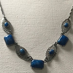 Vintage Jewelry/ Deco Necklace/ Art Deco Costume Jewelry/Deco Necklace