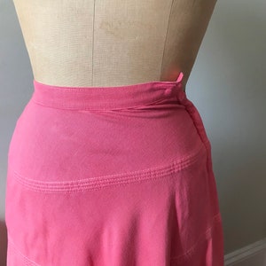 Women’s Vintage Clothing/ Salmon Linen Blend Full Skirt image 7