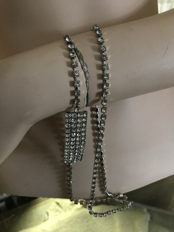Vintage Rhinestone Belt Circa 1980's / Women's Ac… - image 9