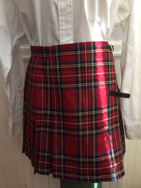 Womens Vintage Clothing / 1980's Vintage Kilt / Sc