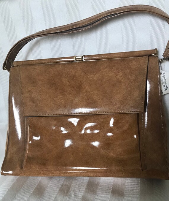 1960’s Vinyl Handbag • Top Handle Vinyl Purse • 1950’… Gem