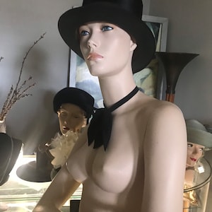 Vintage Sheared Beaver Top Hat • Antique Top Hat • Unisex Top Hat • Wedding Accessory • Formal Top Hat