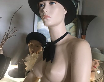 Vintage höghatt av klippt bäver • Antik höghatt • Unisex höghatt • Bröllopsaccessoar • Formell höghatt