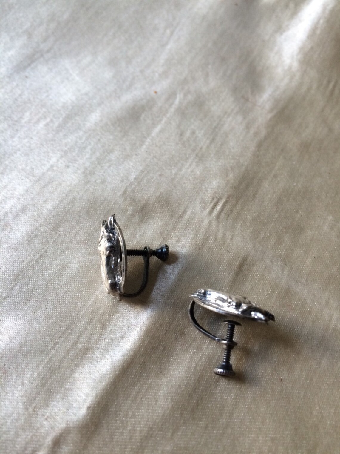 Eqestrain Earrings / Horse Head Sterling Silver Screw Back - Etsy UK