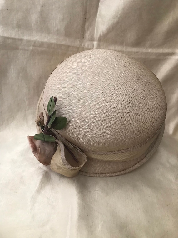 Little Pale Pink Hat • 1940’s -50’s Pillbox Hat •… - image 6