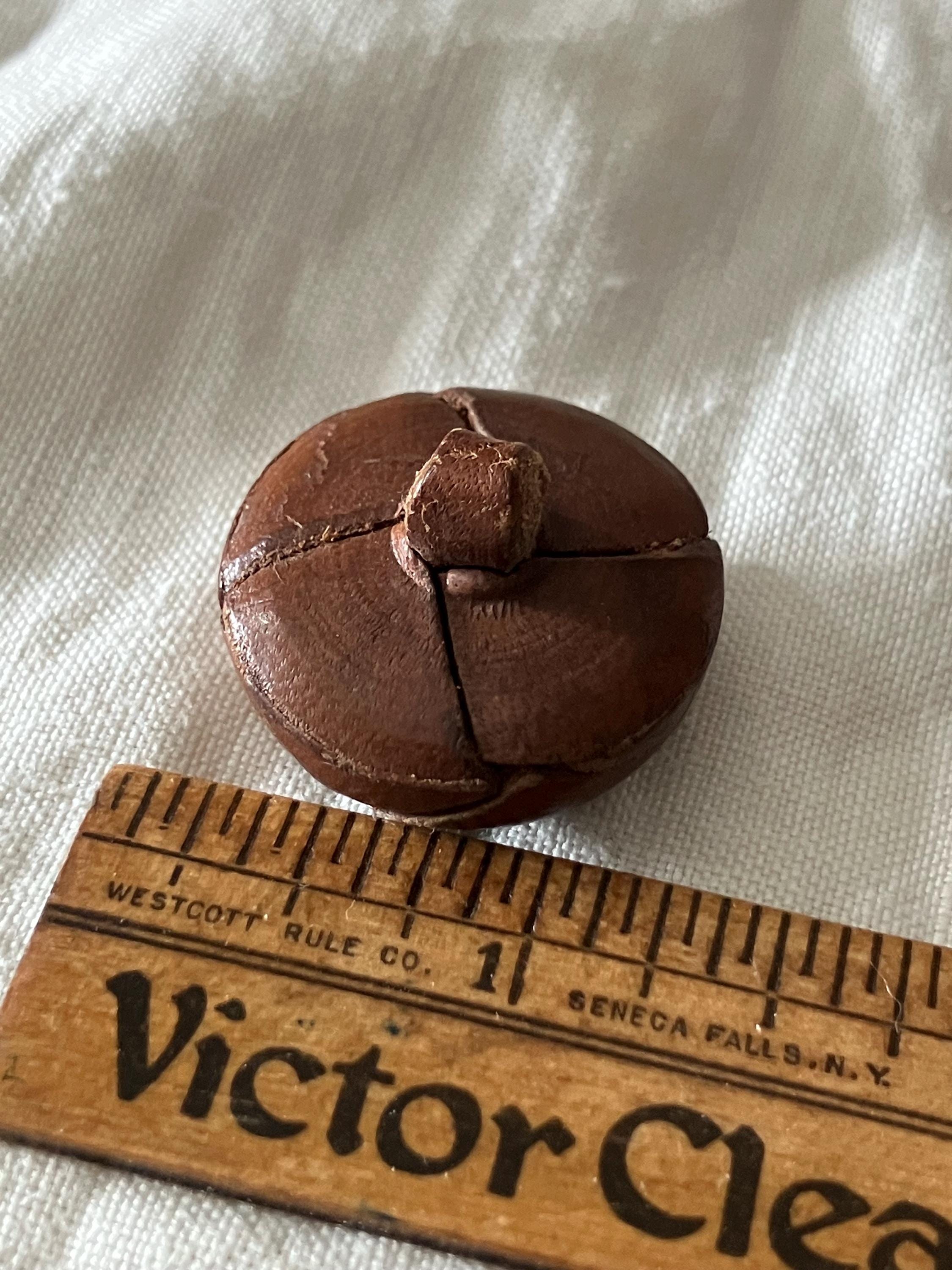 Leather Woven Button• 1950’s Woven Leather Button• Replacement Button• Fasteners and Closures•Garment Supply•Sewing Supplies