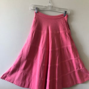 Women’s Vintage Clothing/ Salmon Linen Blend Full Skirt image 8
