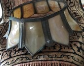 Lamp Part Vintage Slag Glass Lamp Part 1929 s Slag Glass and Lead Lamp Part