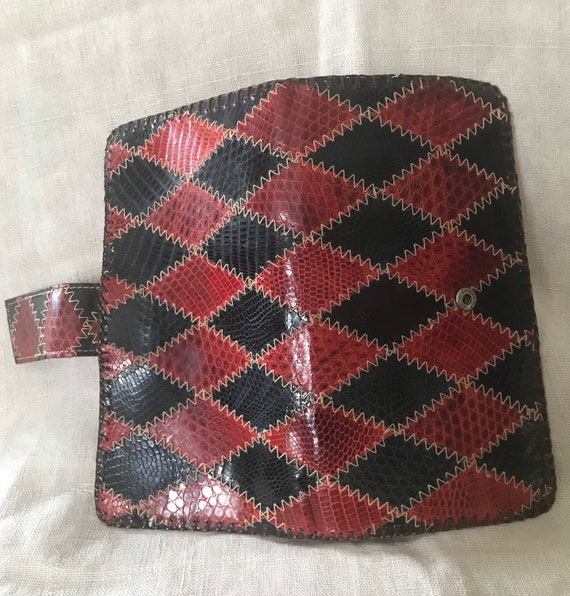 1970’s Reptile Skin Wallet & Checkbook Holder/Vin… - image 7