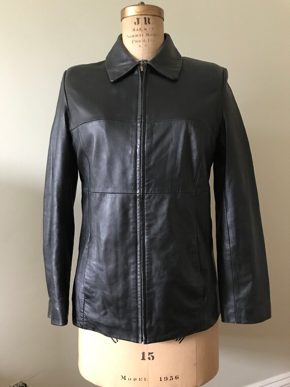 anne klein leather jacket