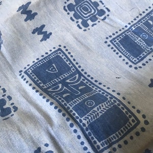 1970’s Fabric Remnant • Vintage Fabric• Sewing Project • Craft Supplies Cotton Canvas• Heavy Weight Cotton Remnant