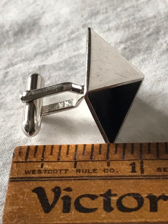 Boutons De Manchette Vintage Swank - Argent Satiné Poli - Pour Smoking Et Tenue Formelle