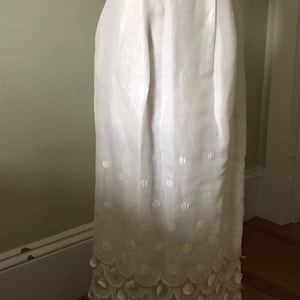 Women's Vintage Formal Skirt / White Cotton Organza Formal Skirt / Wedding / Formal Evening Attire / Day-Evening Formal Skirt image 1